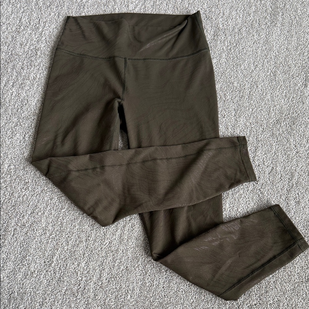 Fabletics Powerhold Forest Green 7/8 Leggings